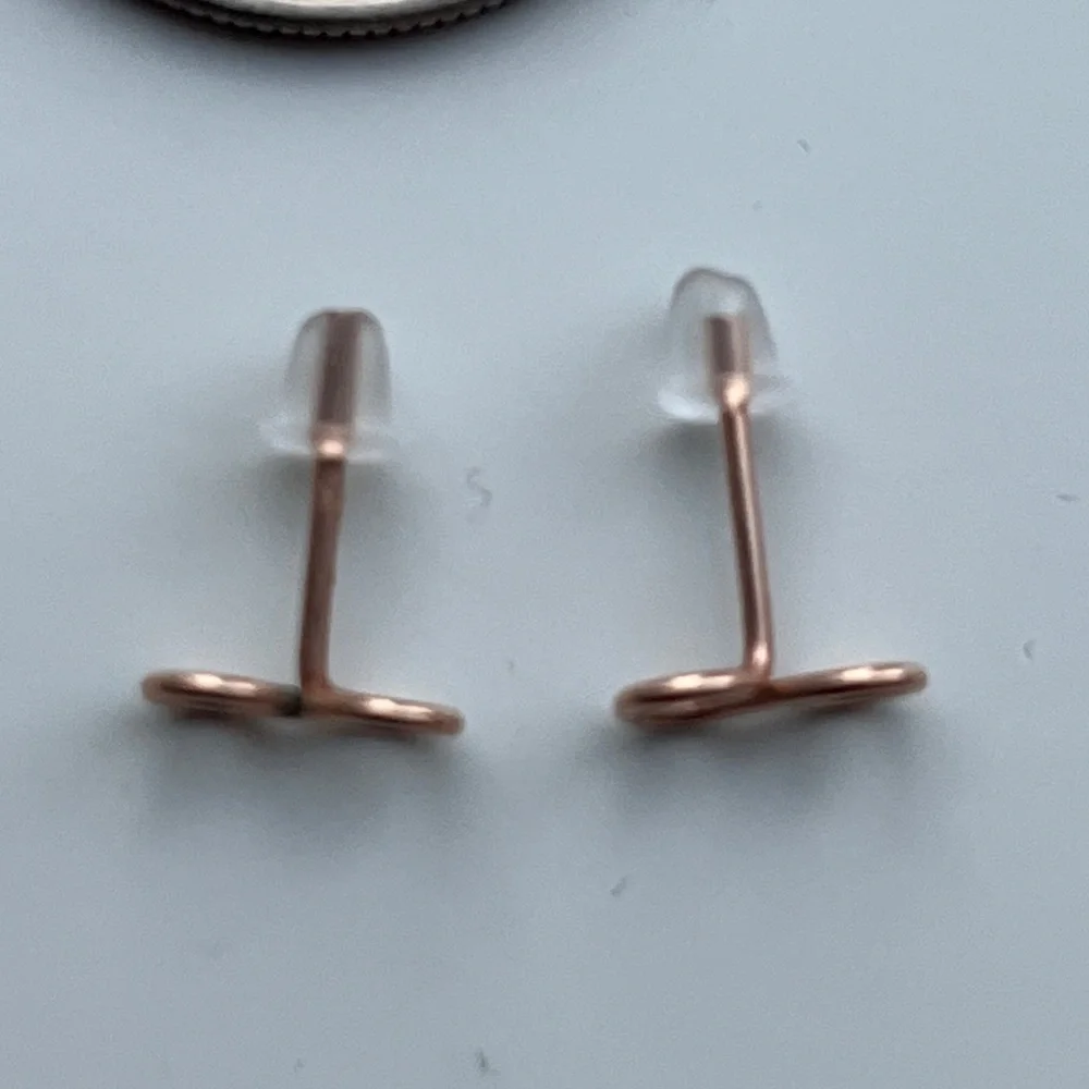 Rose Gold Infinity Earrings